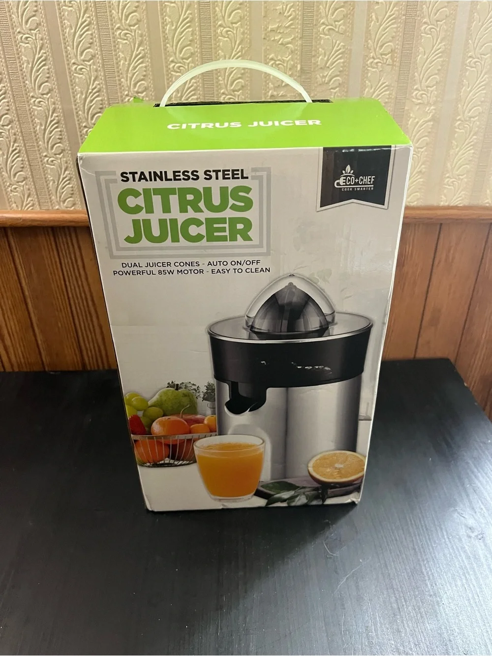 Stainless Steel Citrus Juicer - Black/Silver